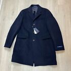 Polo Ralph Lauren Wool Overcoat Trench Coat Mens 44R Navy Business $1298
