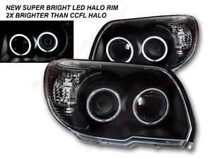 Set of Pair Black LED Halo Projector Headlights for 2006-2009 Toyota 4Runner (For: 2006 Toyota 4Runner SR5 4.0L)