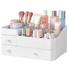 Plastic Makeup Organizer for Vanity, Large Skincare Organizers 8 Compartments