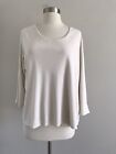 EILEEN FISHER 100% SILK LINED IVORY PULLOVER SHIRT BLOUSE TOP SIZE  XL