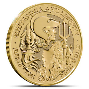 2024 1 oz British Gold Britannia and Liberty Coin (BU)