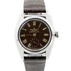 Vintage Rolex Oyster Perpetual Brown Stainless Steel Bubbleback 32mm Watch