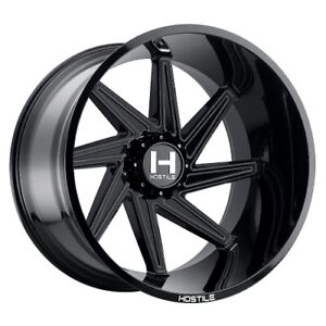 22x12 Hostile H119 DAGR Matte Black DIRECTIONAL Wheels 6x5.5 (-44mm) Set of 4