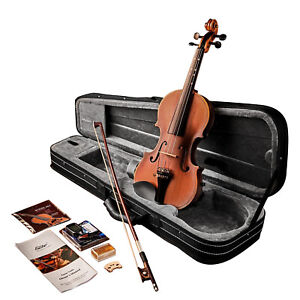 🎻 Eastar 4/4 Full Size Violin Set With Hard Case Bow Shoulder Rest Fiddle