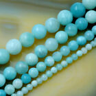 Natural Blue Amazonite Round Gemstones Beads 15