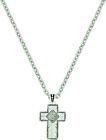 Montana Silversmiths Women's Banded Feathered Cross Necklace, Silver