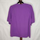 Sag Harbor women's size 3X mock neck sweater purple color short sleeves