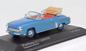 1/43 Minichamps 430 015932 Wartburg 311/2 cabriolet 1959 blue MIB