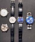 Watch Lot - 5 Men’s Watches For Parts/Repair - See Pics And Description!