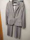 Anne Klein pant suit size 8 gray wool and polyester blend