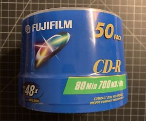 Fujifilm, Compact Disc Recordable, 50 Pack, 80 Min 700 MB/MO, New