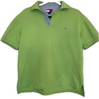 Tommy Hilfiger Polo Shirt Mens M Lime Green Casual Short Sleeve Adult Vintage