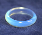 Natural Opal Moonstone wedding ring band Solid opalite band ring Clear blue ring