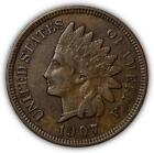 New Listing1907 Indian Head Cent Choice Extremely Fine XF+ Coin #7254