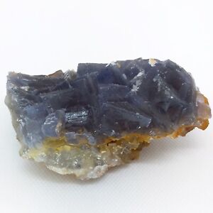 Cubic Fluorite, crystal, cluster, specimen, display, blue, #R-4289