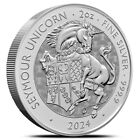 1 - 2 oz .999 Silver Coin - British Silver Tudor Beasts - Seymour Unicorn - BU