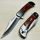 8.75” Wood Tactical Spring Assisted Open Blade Folding Pocket Knife Hunting