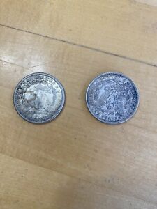 2-  1921 Silver Peace Dollars.  “b””