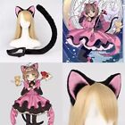 Anime CardCaptor Sakura Black Cat Plush Ear Headband Tail Cosplay Prop Halloween