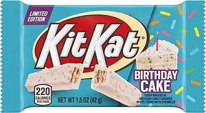 KIT KAT Birthday Cake Creme with Sprinkles Wafer Bar (42g) Pack of 24