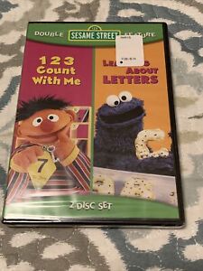 Sesame Street Double Feature 123 Count with Me / Learning About Letters DVD NEW