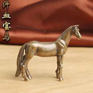 Solid Brass Horse Figurine Small Statue Animal Figurines Toys Table Decoration