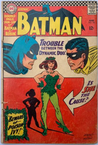 Batman #181 Fair 1.5 1st Appearance of Poison Ivy w/ Centerfold DC Comics 1966