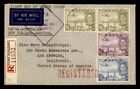 DR WHO 1941 PAPUA NEW GUINEA WWII CENSORED FDC KGVI COMBO REGISTERED k03067
