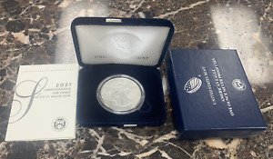 2021-W 1oz US American Silver Eagle ~ $1 Proof Bullion Coin ~ Type 1 ~ OGP & COA