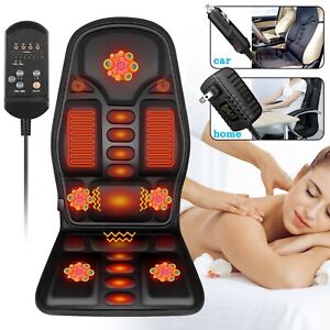 8 Mode Massage Seat Cushion with Heated Back Neck Massager Chair for Home & Car