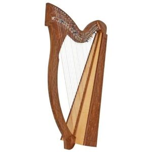 Mid-East HMNAC-V Roosebeck 29-String Minstrel Harp w/ Chelby Levers, Vine Design