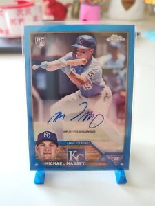 New Listing2023 TOPPS CHROME UPDATE MICHAEL MASSEY BLUE /150 ROOKIE AUTO ROYAL