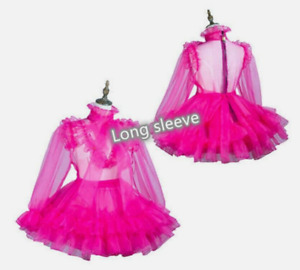 Sissy maid organza dress lockable cosplay costume tailor-made