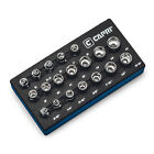 Capri Tools 1/4 in. Drive Master Universal Socket Set, Metric & SAE, 19-Piece