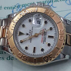 W/Papers 1998 Rolex Yacht Master 29 mm White Steel 18K Yellow Gold Watch 69623