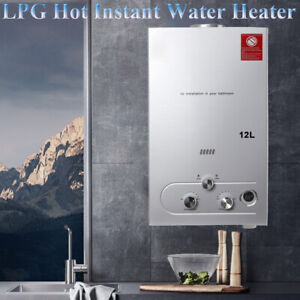 24KW 12L Propane Gas Instant Water Heater LPG Hot Water Burner with Shower Kit
