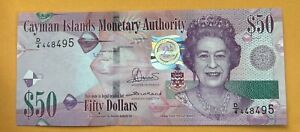 VERY RARE Cayman Islands Commemorative 50 Dollars 2023 UNC Queen Elizabeth II