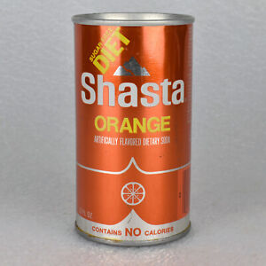VTG 1970s Shasta Diet Orange Soda Pop Can 12oz Straight Steel Hayward CA