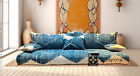 Stuffed Moroccan floor couch set with cushions floor sofa  arabic couch