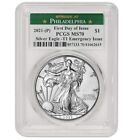 2021-(P) American Silver Eagle Type 1 PCGS MS70 First Day of Issue 1oz coin