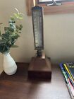 Antique Brass Tagliabue MFG vintage thermometer TAG 1925 w/Display Stand