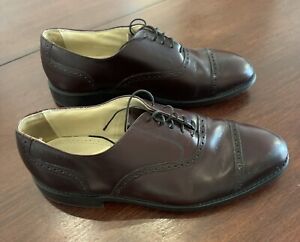Bostonian Impression USA Oxblood Leather Cap Toe Lace Up Oxfords Men's 13 EEE
