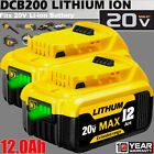 2Pack For DeWalt 20V 20 Volt Max XR 12.0AH Lithium Ion Battery DCB206-2 DCB205-2