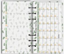 2024 Planner Monthly Paper Kit, for 6-Holefilofax A6 Binder, 6.73” X 3.72”, Pers