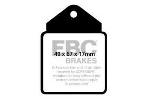 Disc Brake Pad Set-Greenstuff 2000 Series Sport Brake Pads Front,Rear EBC Brake