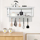 New ListingWall Mounted Storage Cabinet Kitchen Cookware Hanging Organizer Cupboardw/ Hooks