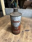 VTG Old Tidewater Flying A Veedol Outboard Motor Oil Metal Cone Top Quart Can