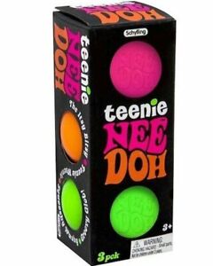 (3 Pack) TEENIE NEE-DOH Sensory Stress Squeeze Ball Toy Autism Anxiety Fidget