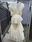 Country Elegance Ivory Lace Embroidered Wedding Dress