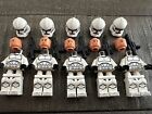 Lego Phase 2 Plain White Clone Trooper Lot Of 5 New 75372 with Weapons. Look!!!